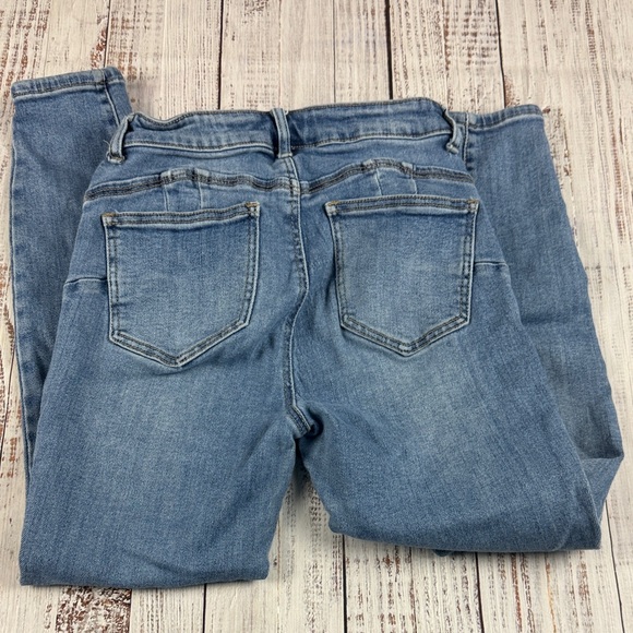 Wax skinny blue Jeans Size 7/28 - Picture 10 of 12